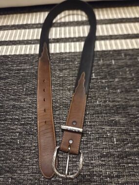 Silver Creek Classics Western Belt Duo Two Tone 34 Black Brown